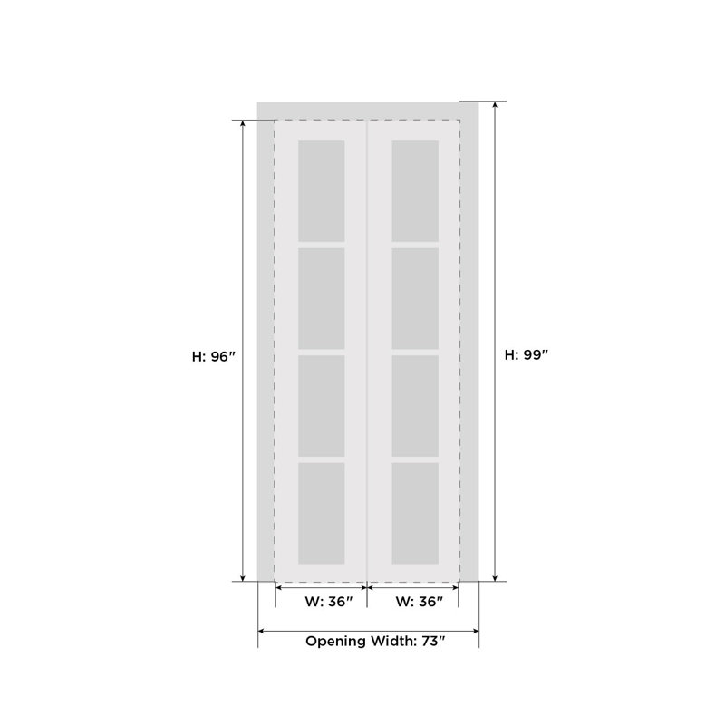 Portes coulissantes pliantes pour garde-robe - ESSENTIAL 0777 - Ensemble de quincaillerie de moulures à moulures robustes - Portes de garde-robe de chambre en bois massif