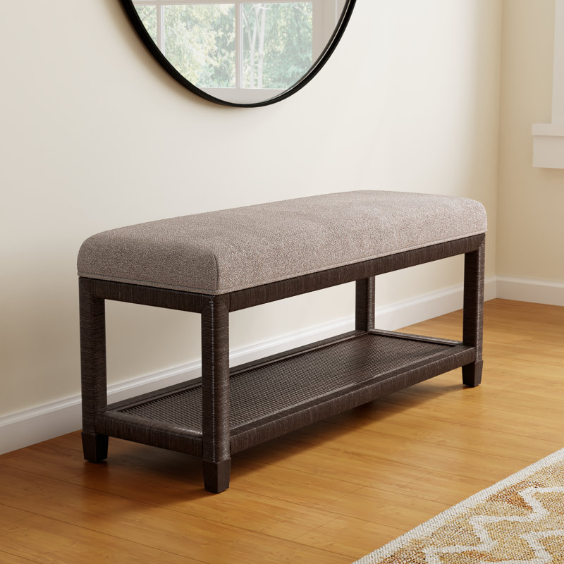 Monterey Upholstered Storage Bench, Beige Performance Fabric; 0851-73, Java
