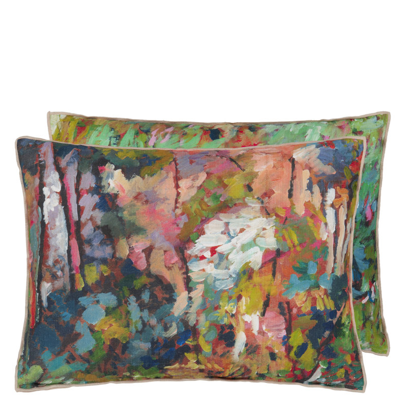 Foret Impressionniste Forest Decorative Pillow