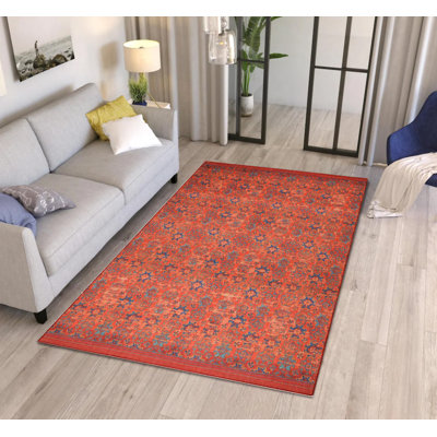 Tapis marocain décoratif rouge