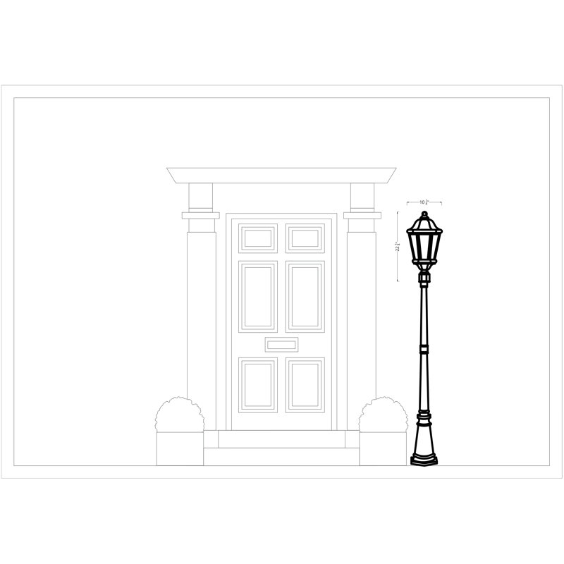 Lampadaire extérieur à trois lumières Martinsville de Génération Lighting , Noir