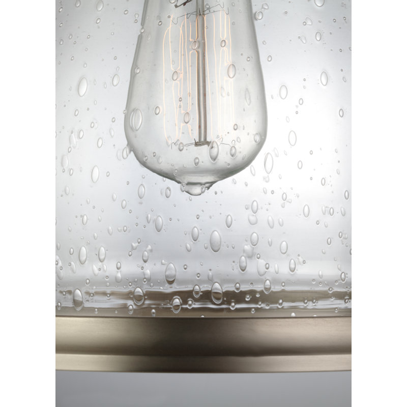 Midhurst 1 - Light Single Pendant, Satin Nickel, 14.125" H x 9.5" W x 9.5" D