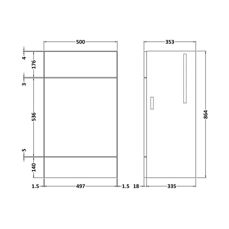 Nuie Fusion LPF Under Sink Cabinet, White