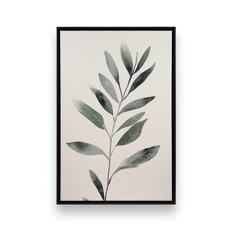 Monicolore Botanica V4 par Golden Glow Interiors, Cadre flottant noir satiné, H 14 po x l 10 po x P 1,75 po
