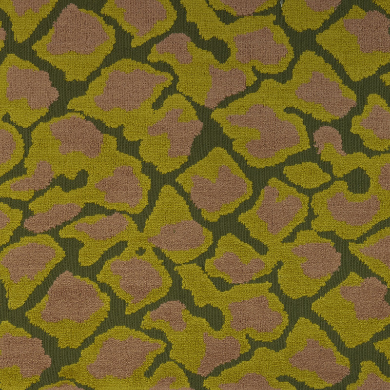 Swagger-Hendrix Leopard Cut Velvet Upholstery Fabric, Henna