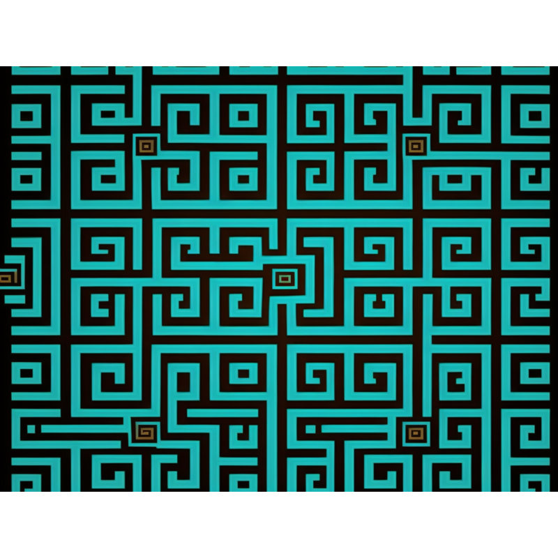 Polyester Comforter, Twin Comforter, Brown/Green/Black Geometric