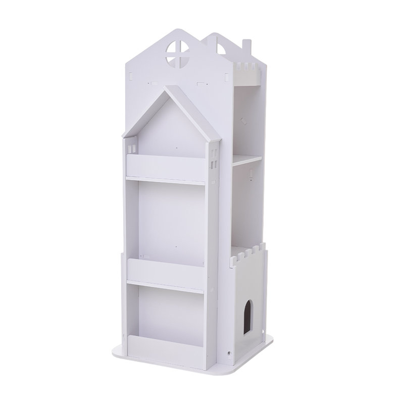 45cm W Floating Shelf Bookcase, (4 Shelves) 106cm. H x 45cm. W x 45cm. D, White