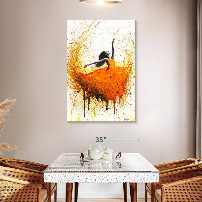 Enn Tangelo Fire Dance, 48" H x 32" W