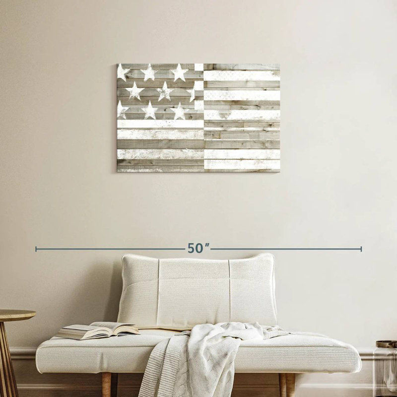 Borges Rustic Americana Flag, 20" H x 30" W