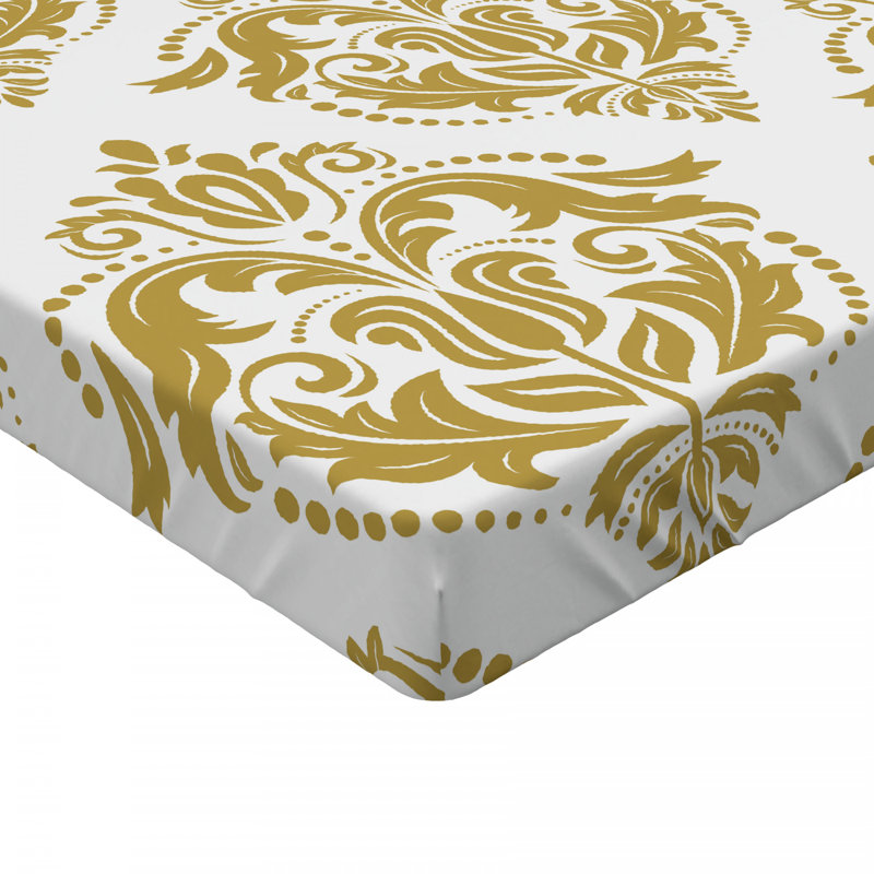 Microfiber Damask Fitted Sheet, Full Fitted Sheet