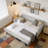 Twin Size Upholstery DayBed with Twin Size Pop-up Trundle and USB Charging-1415764346
