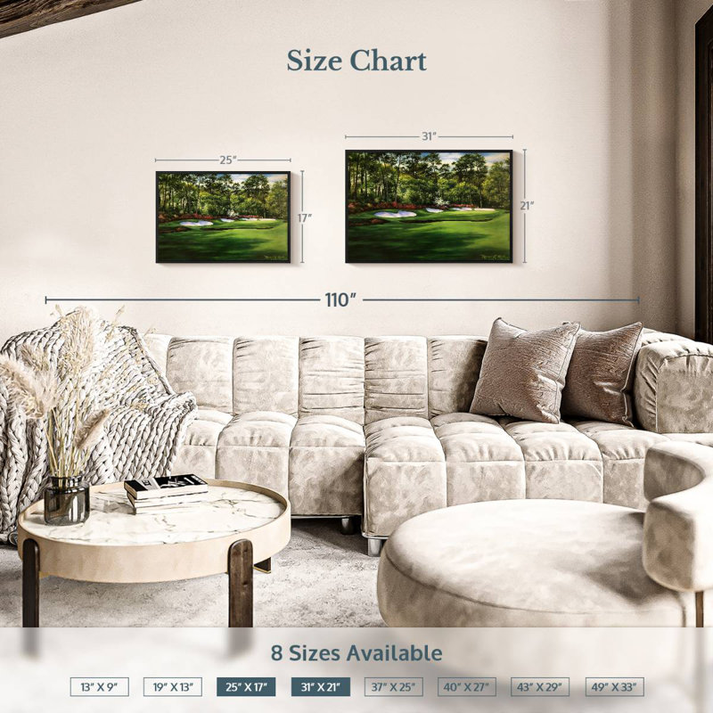 Sireci Augusta National 13th Hole I, 17" H x 25" W
