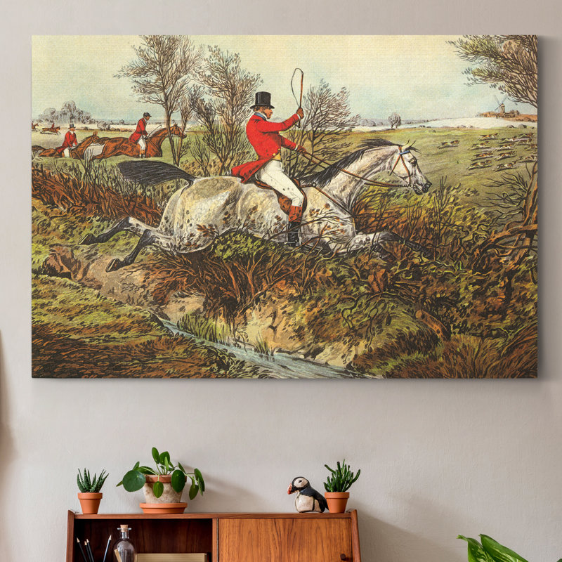« The English Hunt I », reproduction d’art sur toile, H 36 po x l 24 po x P 1 po
