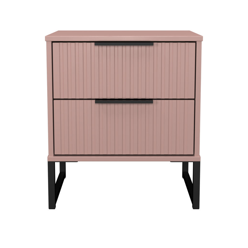 Chaelynn 45cm W Manufactured Wood Bedside Table, Pink