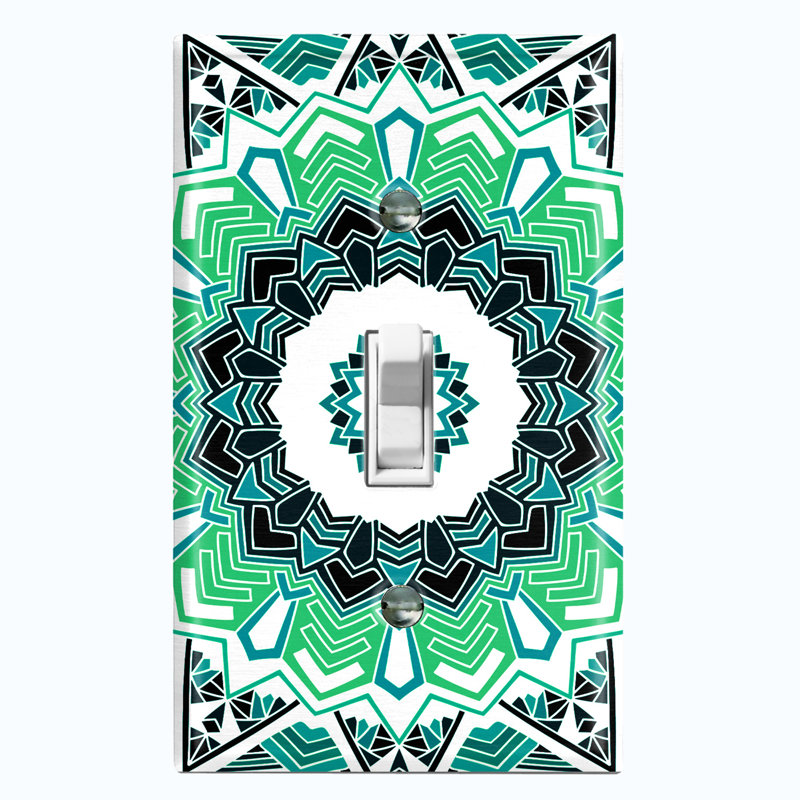 Patterned 1 - Gang Toggle Light Switch Standard Wall Plate