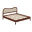 Base de lit plateforme Boho avec tête de lit en rotin Arc-685503346-685503344