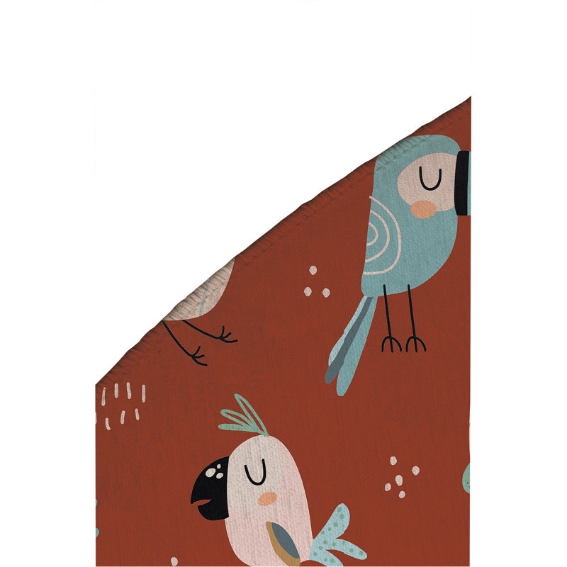 Tapis de jeu pour enfants Ol Birds, Rond 5 pi