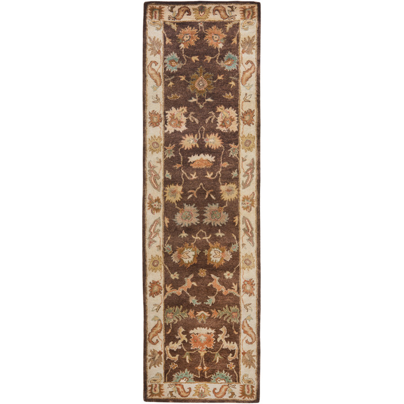 Bulwinder Hand Tufted Wool Floral Rug, Runner 2'3" x 10'