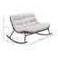 Mobilier de patio d'extérieur toutes saisons avec coussin de luxe pour terrasse de jardin et cadre en acier brun