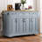 Spacious Kitchen Island With Drop Leaf, Rolling Cart On Wheels, Ample Storage, And Embossed Texture For Modern Kitchens-71270989