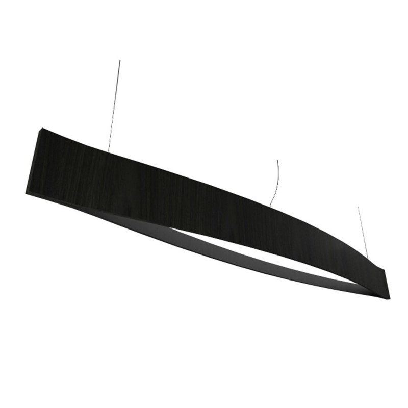 Luminaire suspendu géométrique à 1 lumière Canoa, Gris anthracite, H 7,09 po x l 47,24 po x P 47,24 po