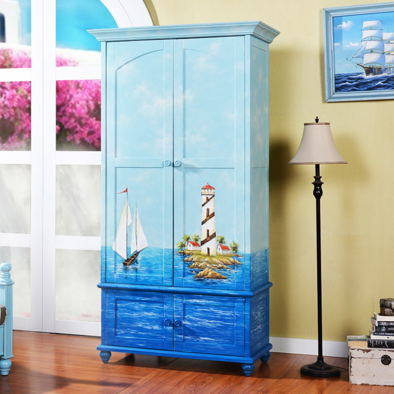 Armoire bleue style campagne américaine