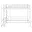 Lit superposé double en métal avec lumières DEL, tablettes de rangement en maille et crochets à vêtements, lit superposé à cadre en fer moderne-2051074274