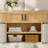 U-Can Multi-Functional Oval Coffee Table with Storage & 4 Fabric Stools