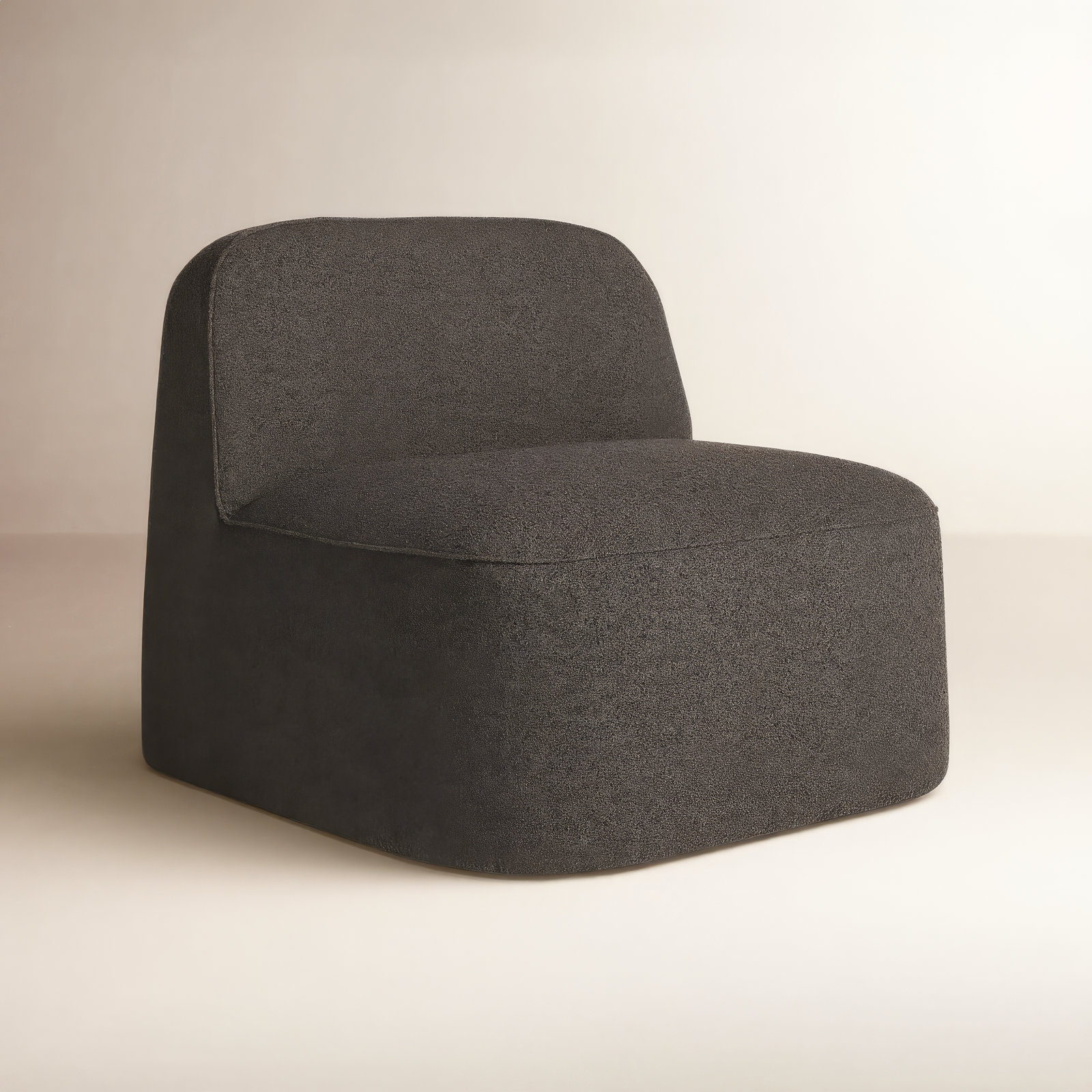 Looksee Upholstered Swivel Side Chair, Kelso Charcoal