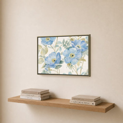 More Blue Florals by Lanie Loreth - Graphic Art on Canvas