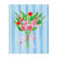 Toile rayée lumineuse Springy Bouquet, design par Nina Jacobs-519034876