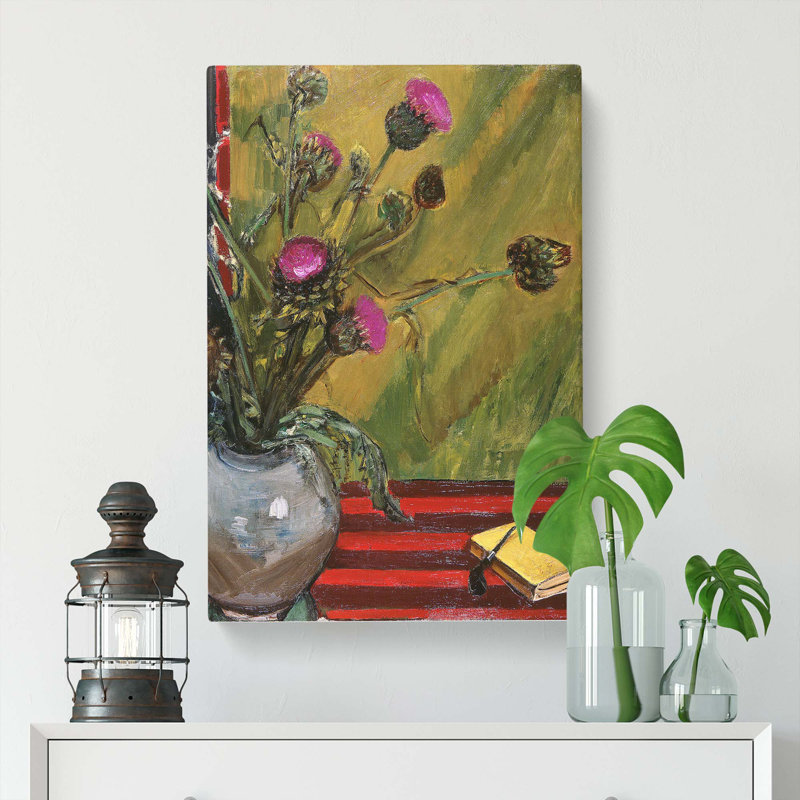 Vase Of Flowers by Fujishima Takeji - Wrapped Canvas Painting, 76cm H x 50cm W x 3cm D