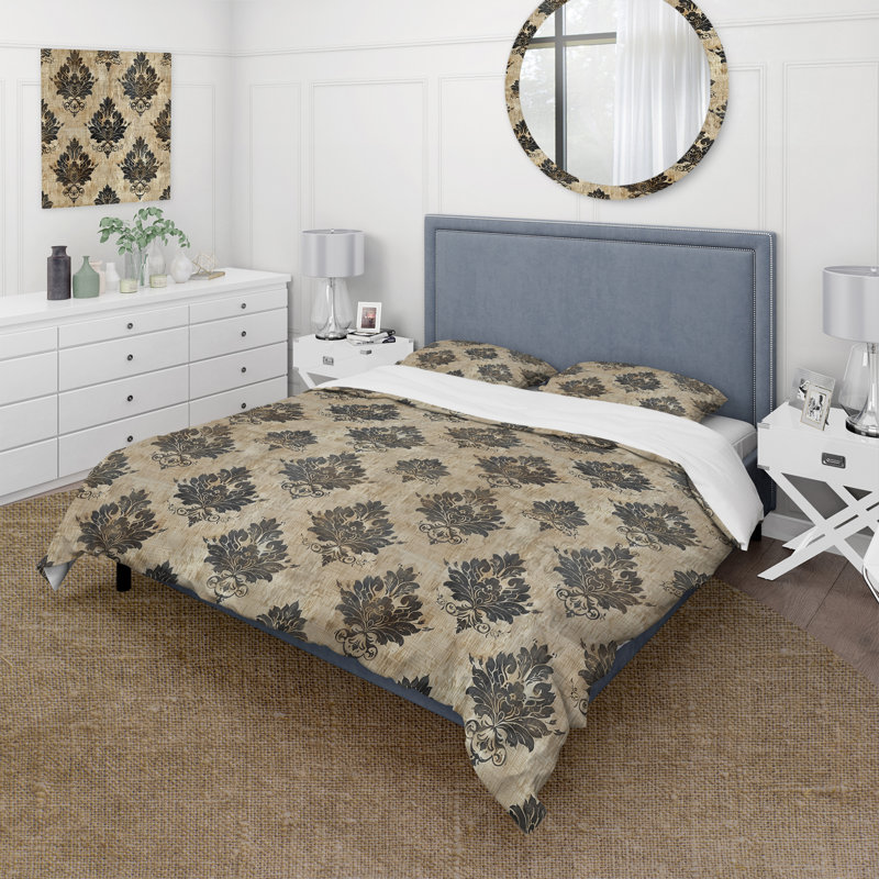 Ensemble de housse de couette Brown Rustic Elegant Charm VI - Country, Housse de couette très grand + 2 taies décorativ