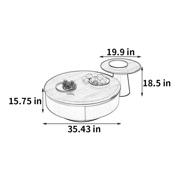 Ensemble de tables basses rondes Italian Minimalist