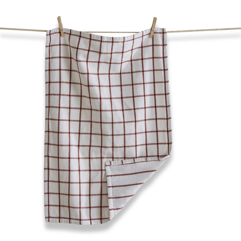Ebern Designs Classic Double Cloth Dishtowel Red, Rust