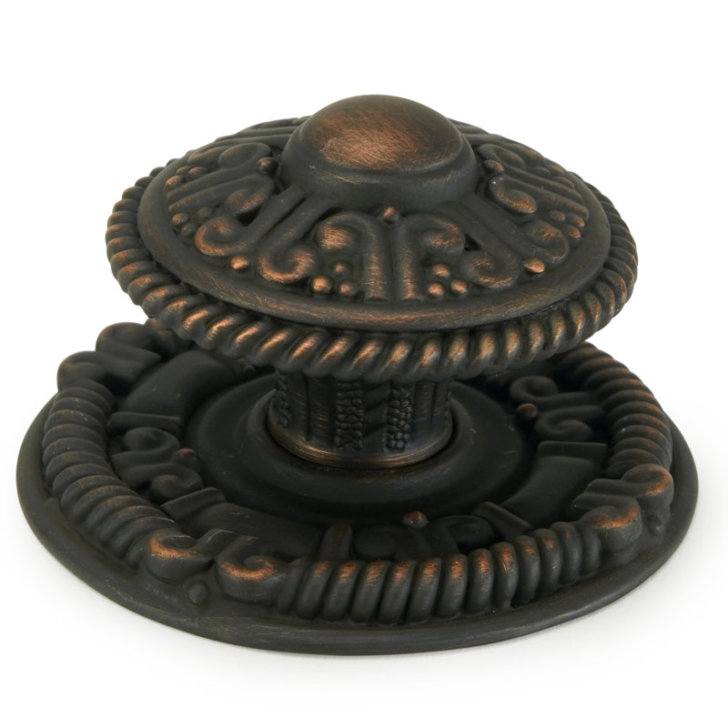 AMERICANA KNOB W/ MATCHING BACK PLATE , Bronze