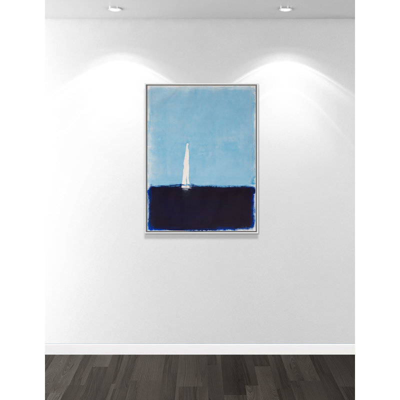 «Morning Sails I Print» par , Toile avec cadre, L 31,5 po x H 41,5 po, Flotteur blanc