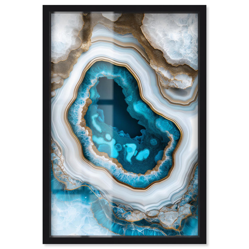 «Godeed Geode Eye III Shadowbox Print» par Art Remedy, H 25 po x l 17 po, Noir
