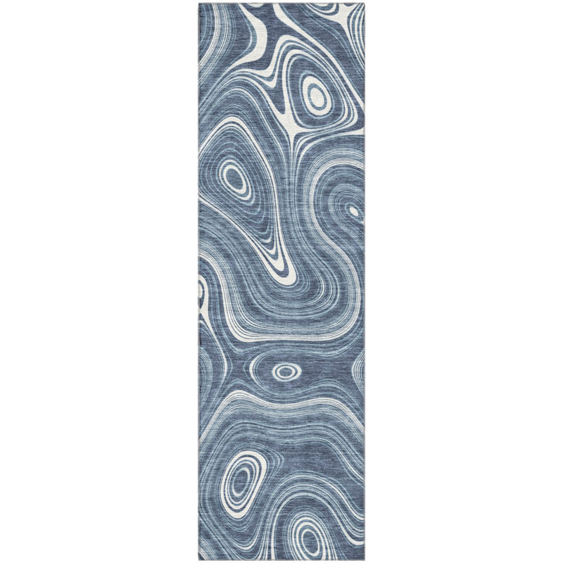Premium Machine Washable Mayfield AMF2097 Geometric Rug, Aloe, 5' x 7'6"