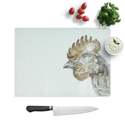Glass Head of A Chicken by Jean Bernard Chopping Board