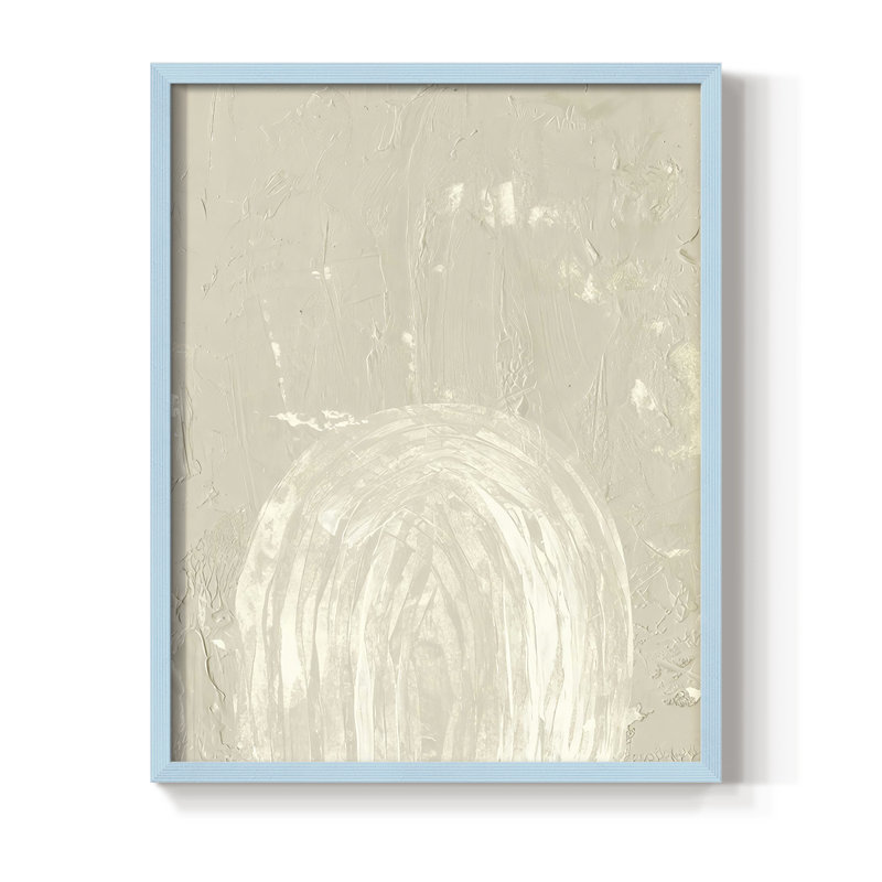 Sandy Arcs I, reproduction encadrée - bois massif, H 30 po x l 24 po, Bleu