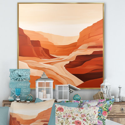 «Brown Minimalisme Canyon Calm III», reproduction sur toile