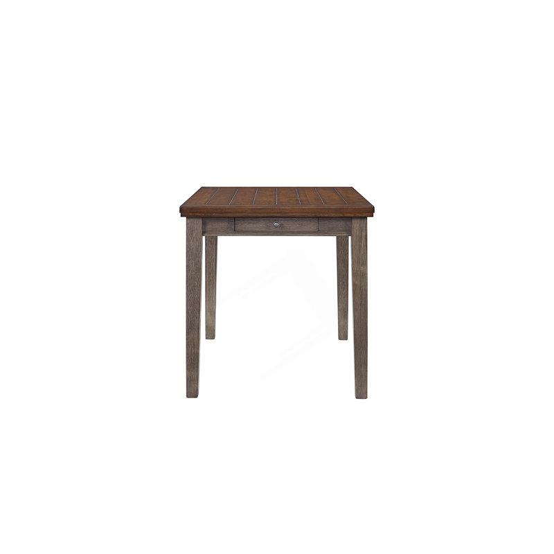 Table de salle à manger 4 tiroirs à hauteur de comptoir à 4 tiroirs, combinant rangement, style et durabilité pour les cuisines et les salles à manger modernes.