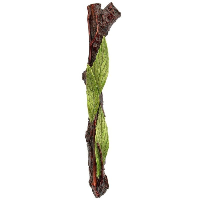Poignée barre / poignée de 3 po Leaves, Droite, Laiton teinté à la main