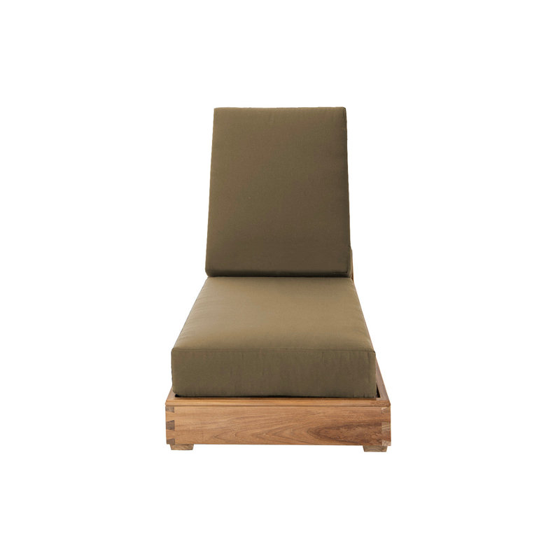 Chaise longue d'extérieur en teck Starlita, Cacao