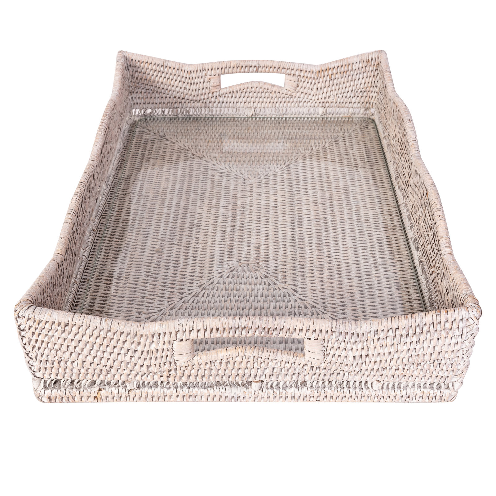 Landry Coffee Table Tray, White Wash, White Wash