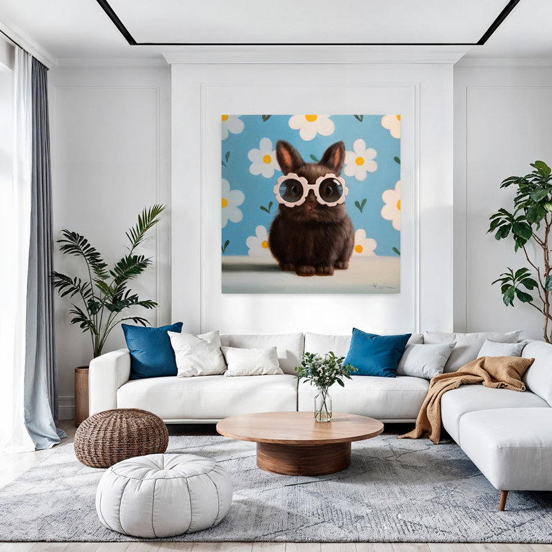 Art floral contemporain, H 48 po x l 48 po