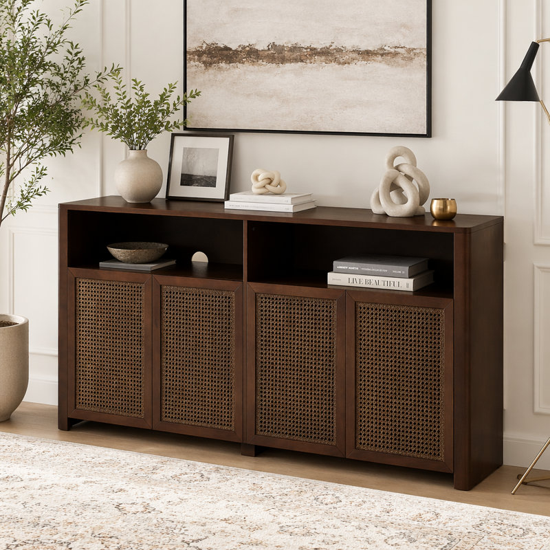 Buffet 39,4 po Mid-Century, L 39,4 po, Naturel