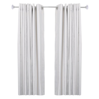 UTOPIA ALLEY Wall Mounted Ballajura 3/4 Inch Curtain Rod - Curtain Rods For Windows, Adjustable Drapery Rods, Bedroom & Living Room Decorative Curtain Rods, Tapestry Poles