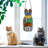 13"H Crazy Cat-Stained Glass Window Panel